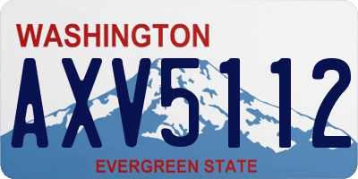 WA license plate AXV5112