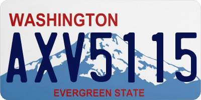 WA license plate AXV5115