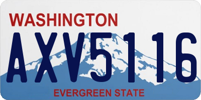 WA license plate AXV5116