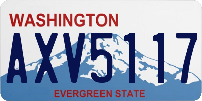 WA license plate AXV5117