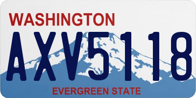 WA license plate AXV5118