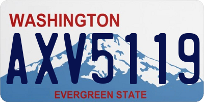 WA license plate AXV5119