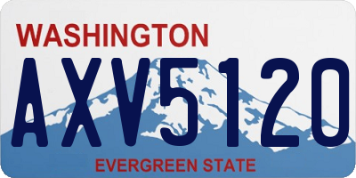 WA license plate AXV5120