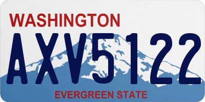 WA license plate AXV5122