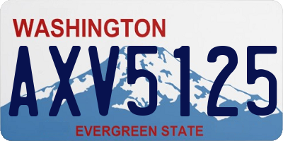 WA license plate AXV5125