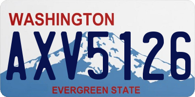 WA license plate AXV5126