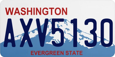 WA license plate AXV5130