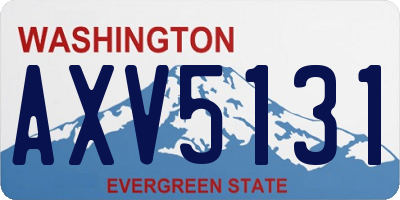 WA license plate AXV5131