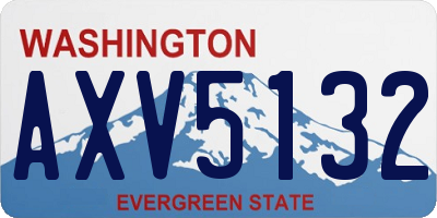 WA license plate AXV5132