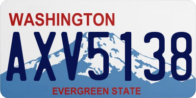 WA license plate AXV5138