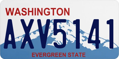 WA license plate AXV5141