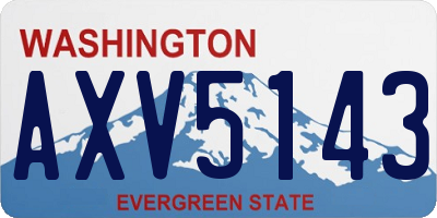 WA license plate AXV5143