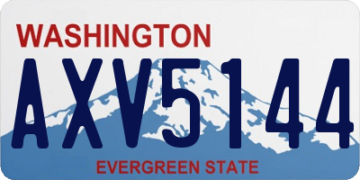 WA license plate AXV5144