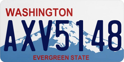 WA license plate AXV5148