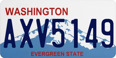 WA license plate AXV5149