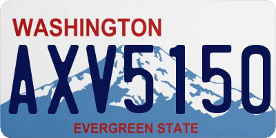 WA license plate AXV5150