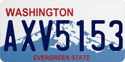 WA license plate AXV5153