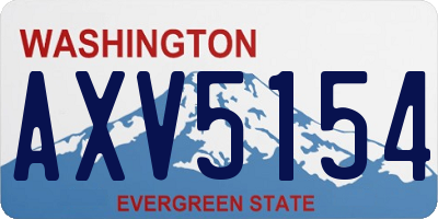 WA license plate AXV5154
