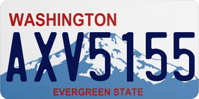 WA license plate AXV5155