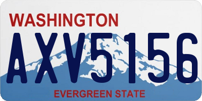 WA license plate AXV5156