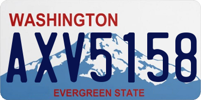 WA license plate AXV5158
