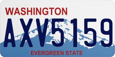 WA license plate AXV5159