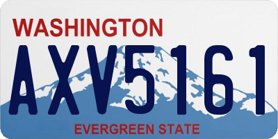 WA license plate AXV5161