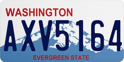 WA license plate AXV5164