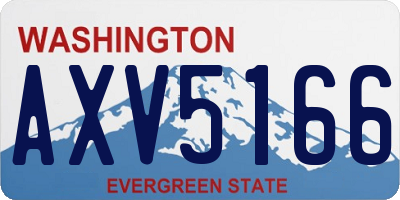 WA license plate AXV5166