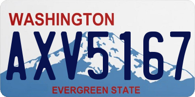 WA license plate AXV5167
