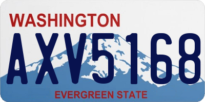 WA license plate AXV5168