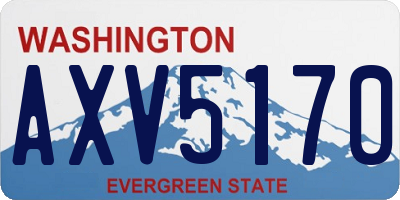 WA license plate AXV5170