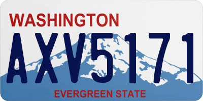 WA license plate AXV5171