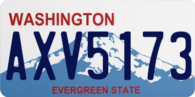 WA license plate AXV5173