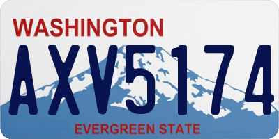 WA license plate AXV5174