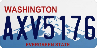 WA license plate AXV5176