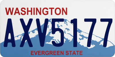 WA license plate AXV5177