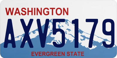 WA license plate AXV5179