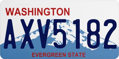 WA license plate AXV5182