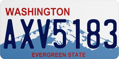 WA license plate AXV5183