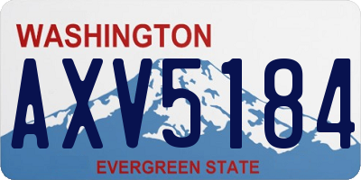 WA license plate AXV5184