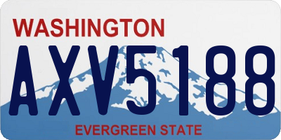 WA license plate AXV5188