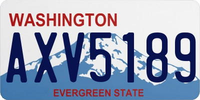 WA license plate AXV5189
