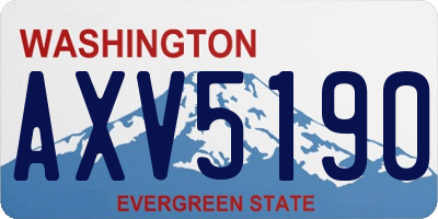 WA license plate AXV5190