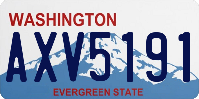 WA license plate AXV5191