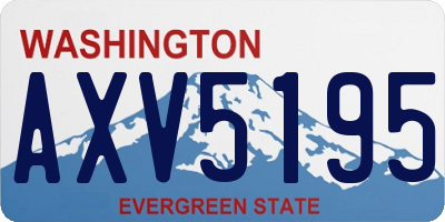 WA license plate AXV5195