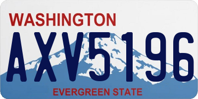 WA license plate AXV5196