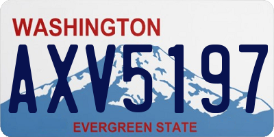WA license plate AXV5197