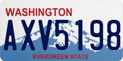 WA license plate AXV5198