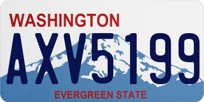 WA license plate AXV5199